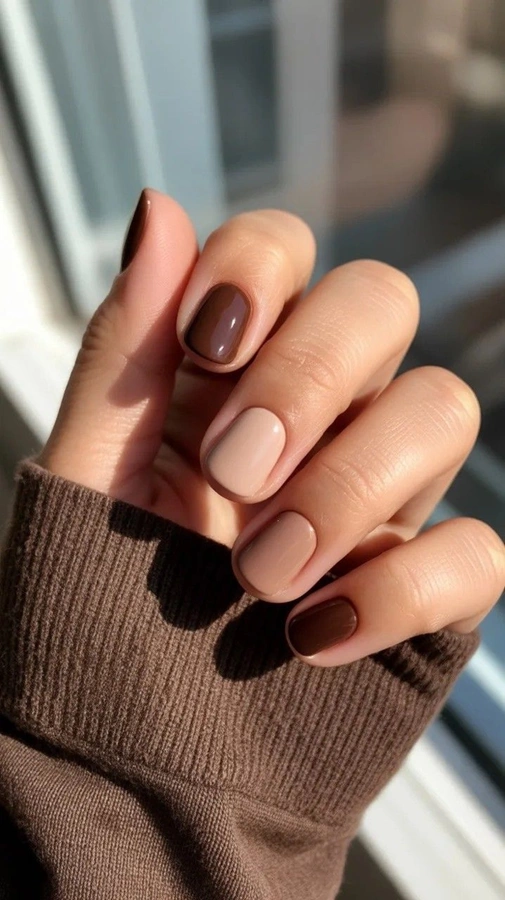 ژلیش ناخن پاییزی ساده 29