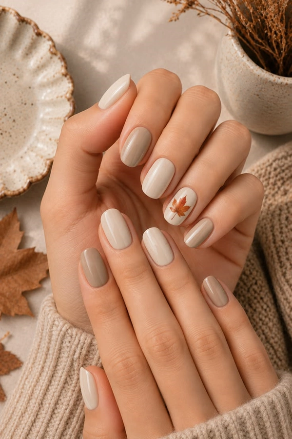 ژلیش ناخن پاییزی ساده 6