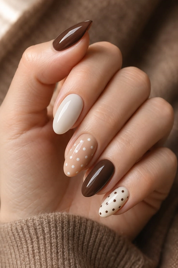 ژلیش ناخن پاییزی ساده 8